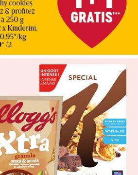 Céréales ou barre Kellogg's Special K. Extra