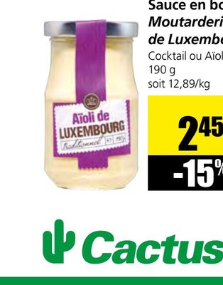 Sauce en bocal Moutarderie de Luxembourg