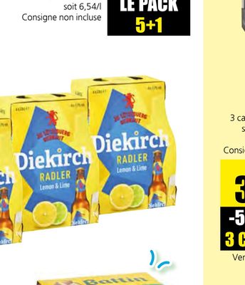 Bière Diekirch Radler lemon/lime