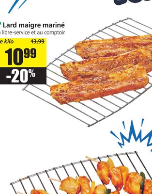 Lard maigre mariné