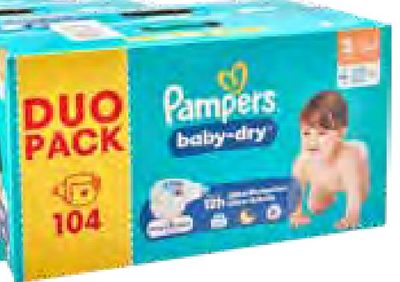 Couches pour bébé Pampers baby-dry