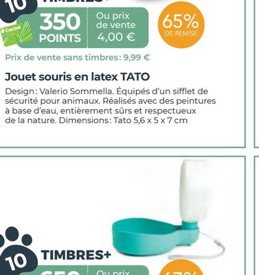 Jouet souris en latex TATO