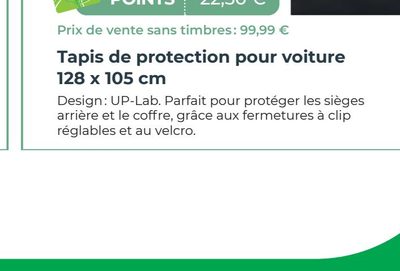 Tapis de protection pour voiture 128 x 105 cm