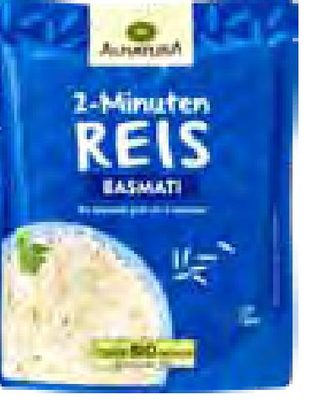 Bio 2-Minuten Reis Natureis Langkorn oder Basmati