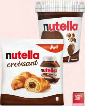 Croissants fourrés ou crème glacée en pot Nutella